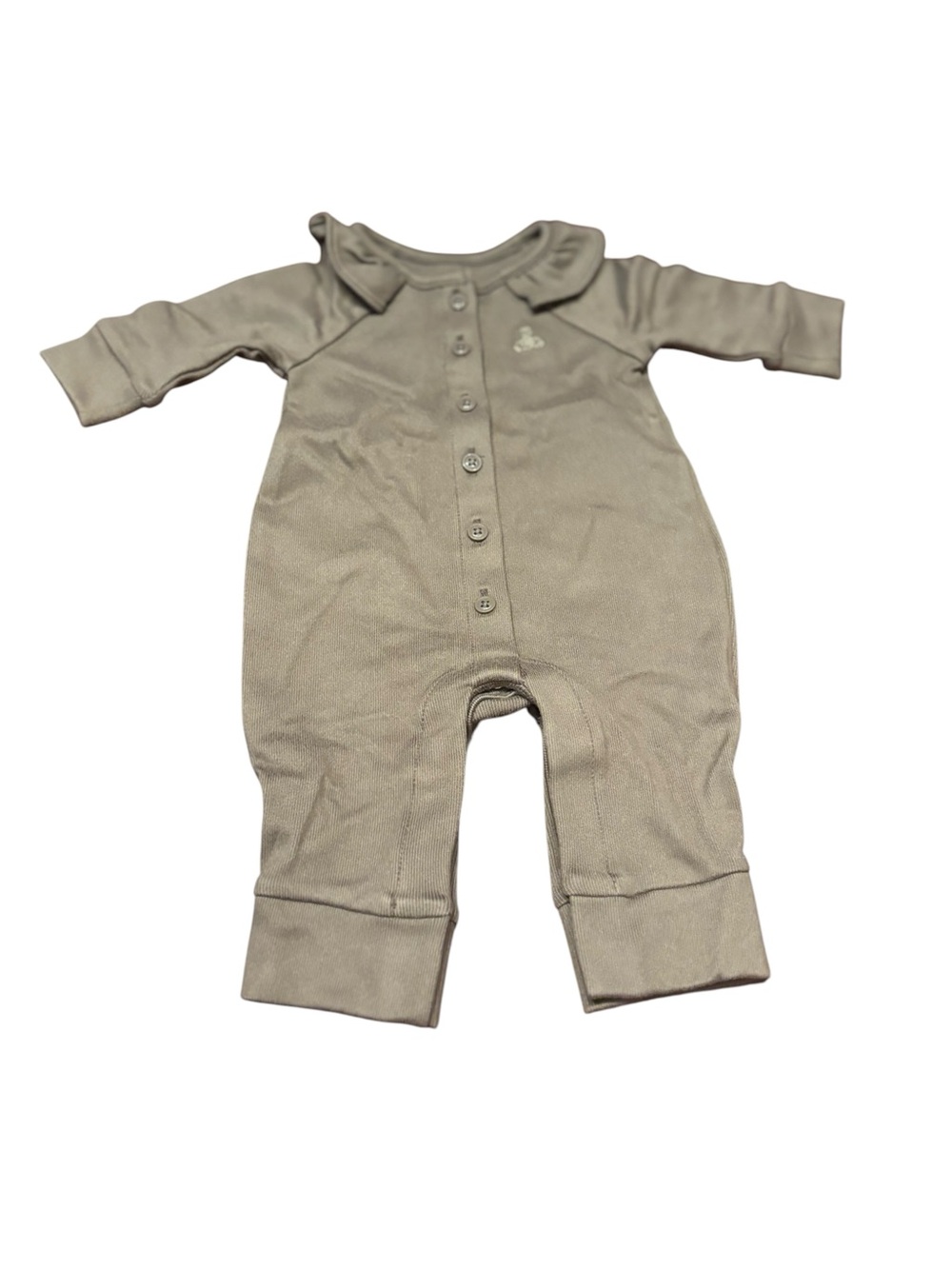 NWOT Baby Gap NB olive baby one piece romper